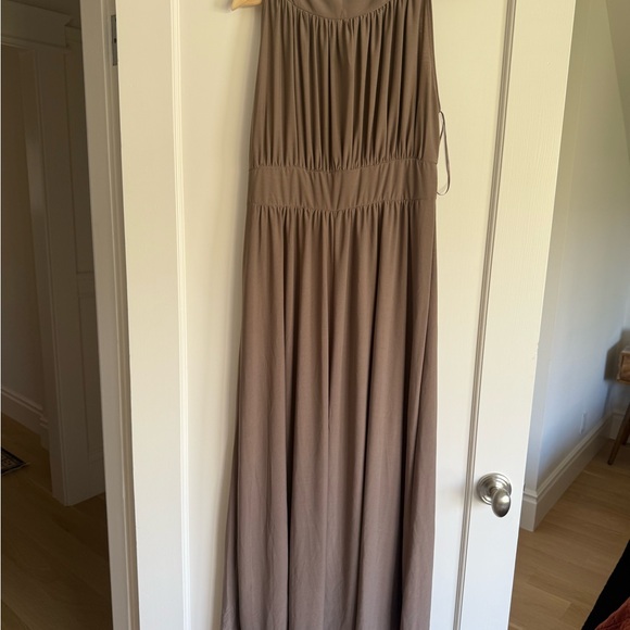 NWT Elegant Brown Maxi Formal Dress - Picture 4 of 4